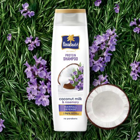 Buy Parachute Advansed Protein Shampoo | with Coconut Milk & Rosemary | For Hairfall Defense | Paraben free | 340 ml-Purplle