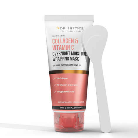 Buy Dr. Sheth's Collagen & Vitamin C Overnight Wrapping Mask, Firms & Brightens Skin, Deep Hydration for Plump, Dewy Glow (50 ml)-Purplle