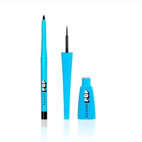 Buy SUGAR POP Eye Essential Combo - SUGAR POP Longwear Black , SUGAR POP Matte Finish Eyeliner Black, 4.5 ml Combo of 2-Purplle