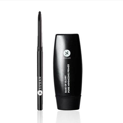 Buy Sugar Complete Look Combo - SUGAR Cosmetics Kohl of Honour Intense Kajal Black Out - 0.3 gm , SUGAR Cosmetics Base Of Glory Pore Minimizing Primer 30 ml Combo of 2-Purplle