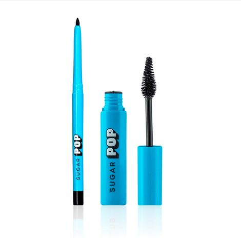 Buy SUGAR POP Eye Icon Combo - SUGAR POP Volumizing Mascara Black - 9 ml , SUGAR POP Longwear Kajal Matte Finish 01 Black 1 pc Combo of 2-Purplle