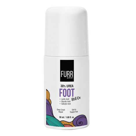 Buy FURR 30% Urea Foot Roll On | For Dry & Cracked Heels | Lactic Acid, Glycolic Acid, Salicylic Acid | Repairs, Hydrates, Softens | 50ml | Suitable For Sensitive Skin - 50 ml-Purplle