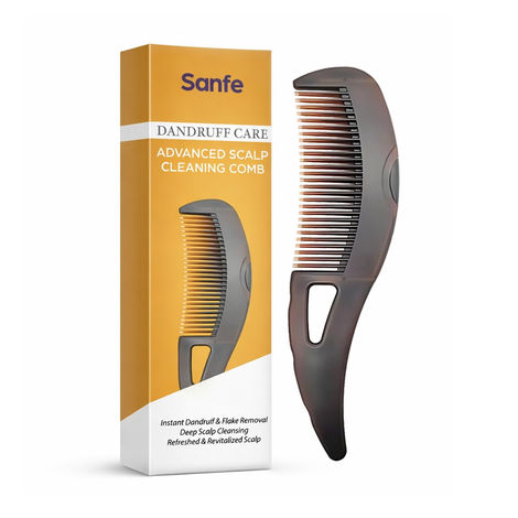 Buy Sanfe Dandruff Care Advanced Scalp Cleaning Comb | 1 Unit | Instant Dandruff & Flakes Removal | Deep Scalp Cleansing Comb | Anti Dandruff Comb for Refreshed & Revitalized Scalp | Best Hair Care Tool - 1 Pc-Purplle