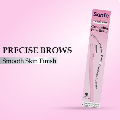 Buy Sanfe SilkGlide Mini Brow Razor For Painless Hair Removal | Pack of 1-Purplle