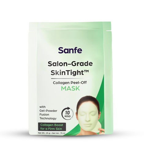 Buy Sanfe Salon-Grade SkinTight Collagen Peel-Off Mask | 25 gm + 75 ml | Skin Tightening & Firming Face Mask-Purplle