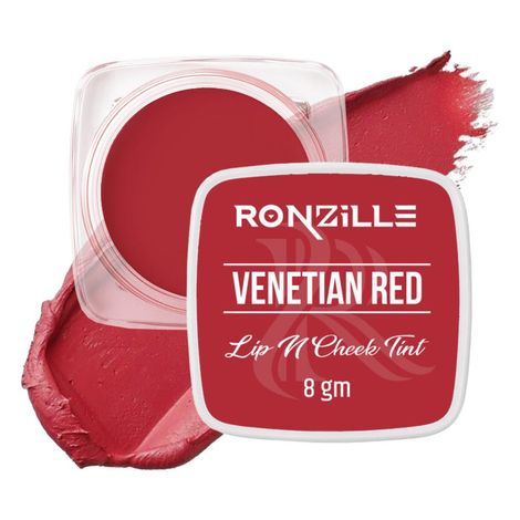 Buy Ronzille 3-in-1 Lip, Cheek & Eye Tint, Paraben-Free, Creamy Matte Finish-02 (Venetian Red-8 gm)-Purplle