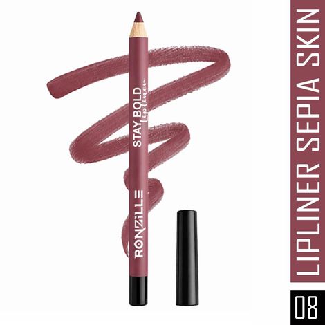 Buy Ronzille Super Stay Matte Lip Liner-Sepia Skin-08 (1 gm)-Purplle