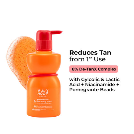Buy Hula Hoop 8% De-Tan Body Wash, Lactic & Glycolic Acid, Removes Stubborn Tan & Pigmentation-Purplle
