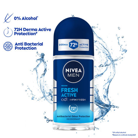 Buy Nivea Men Fresh Active Roll On (50 ml)-Purplle