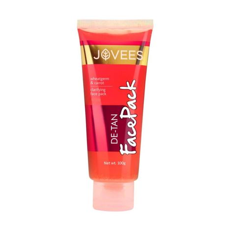 Buy Jovees Herbal De-Tan Face Pack | Contains Wheat Germ and Carrot | For Tan Removal and Skin Revitalization | Bright and Glowing Skin |100 gm-Purplle