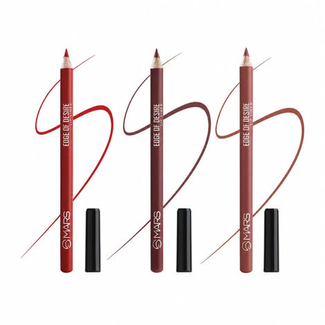 Buy Mars Edge Of Desire Matte Lip Liner | Set Of 3 | 01-Red Obsession-Purplle
