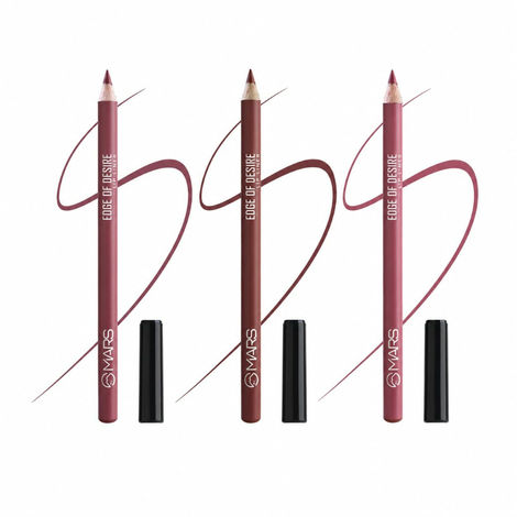 Buy Mars Edge Of Desire Matte Lip Liner | Set Of 3 | 02-Pink Affair-Purplle