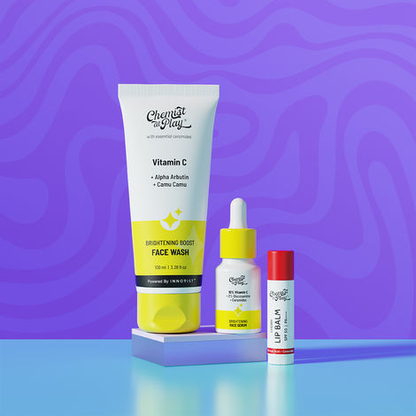 Buy Chemist at Play Vitamin C Glow Duo | Vitamin C Face Wash 100 ml + Face Serum 10 ml + Cherry Lip Balm 4.5 gm Combo of 3-Purplle