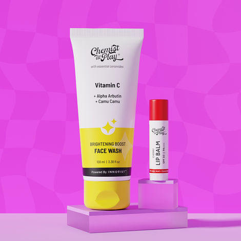 Buy Chemist at Play Vitamin C Everyday Duo | Vitamin C Face Wash 100 ml+ Cherry Lip Balm 4.5 gm Combo of 2-Purplle