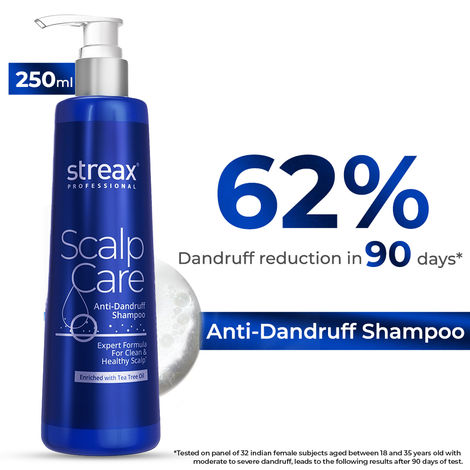 Buy Streax Professional Anti Dandruff Shampoo, 250 ml | Flake & Itch Control | Deep Cleansing for Healthy Scalp-Purplle