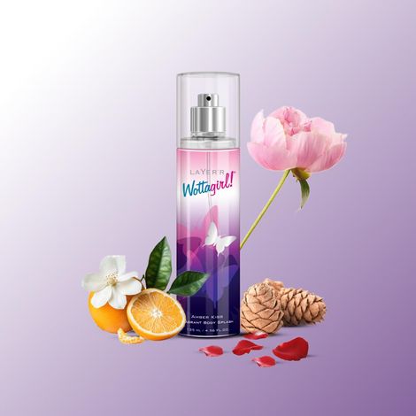 Buy Layerr Wottagirl ! Fragrant Body Splash - AMBER KISS 135 ml | fragrance for women | body mist for women-Purplle
