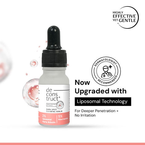 Buy Deconstruct 5% Niacinamide Serum for Oily Skin + 2% Alpha Arbutin,Liposomal Technology, 4-in-1 10 ml-Purplle