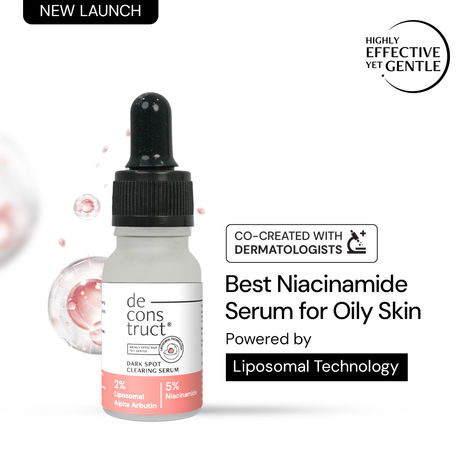 Buy Deconstruct 5% Niacinamide Serum for Oily Skin + 2% Alpha Arbutin,Liposomal Technology, 4-in-1 10 ml-Purplle