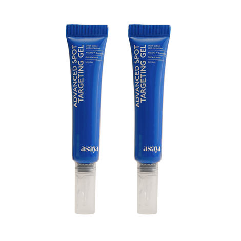 Buy Asaya Advanced Dark Spot Targeting Gel Serum | Reduces Pigmentation, Acne Marks & Scars | MelaMe™ Complex, Spicules & Alpha Arbutin | 15 gm | Pack of 2-Purplle