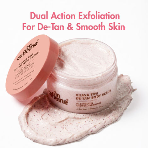 Buy mCaffeine Guava Tini De-Tan Body Scrub - 175 gm-Purplle