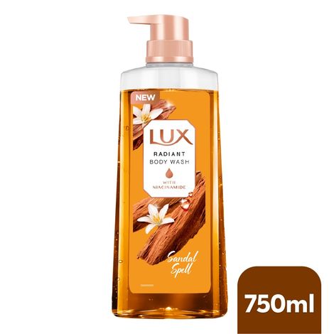 Buy Lux Luxurious Sandalwood Body Wash, With 100% natural Sandalwood Oil, For 12Hr Long Lasting Freshness and Fragrance, For All Skin Types - 750 ml-Purplle