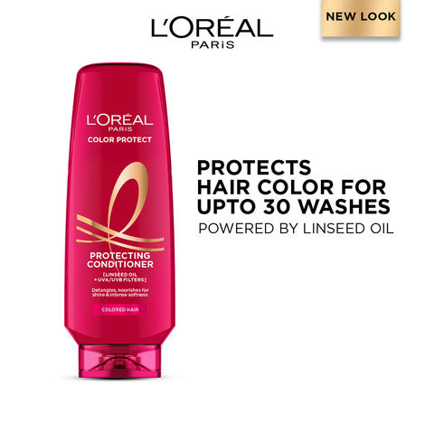 Buy L'Oreal Paris Conditioner, Vibrant and Revived Colour Protects from UVA & UVB, For Colour-treated Hair, Colour Protect, 175 ml-Purplle