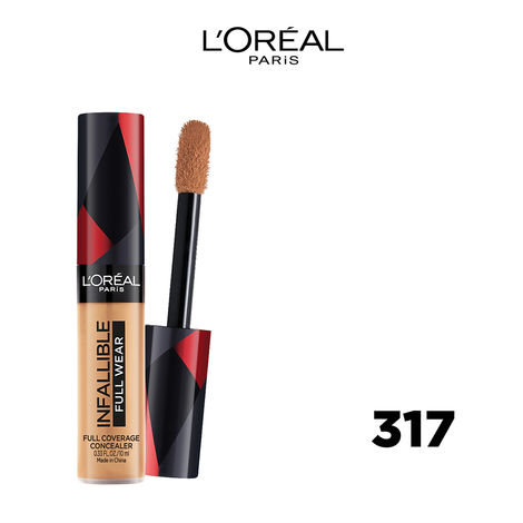 Buy L'Oreal Paris Infallible Full Coverage Concealer, Longwear & Waterproof, Shade: 317, Almond, 10 ml-Purplle