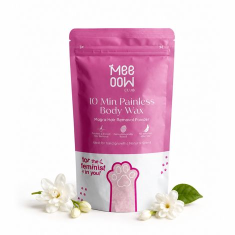 Buy Meeoow Club 4-in-1 Mogra Body Hair Removal Powder Mask (80 gm)-Purplle