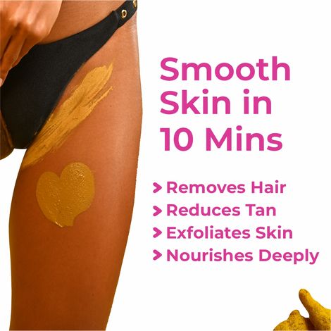Buy Meeoow Club 4-in-1 Turmeric Bikini Hair Removal Powder Mask (80 gm)-Purplle