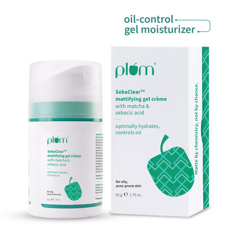 Buy Plum SebaClearTM Mattifying Gel Creme with Matcha & Sebacic Acid - 50 gm-Purplle
