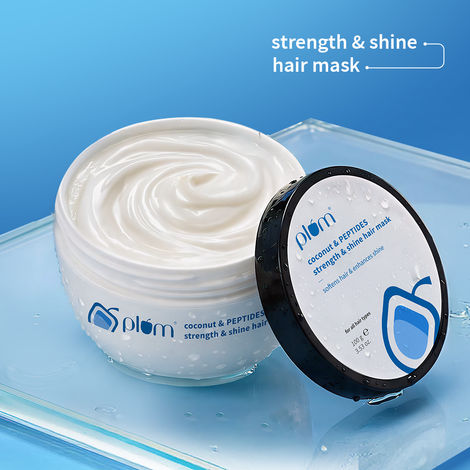 Buy Plum Coconut Milk & Peptides Strength and Shine Hair Mask |100 gm-Purplle