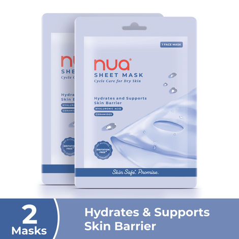 Buy Nua Hyaluronic acid and Ceramides Sheet Mask (Pack of 2)-Purplle