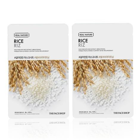Buy The Face Shop Real Nature Rice Face Mask 20 gm (Pack of 2)-Purplle