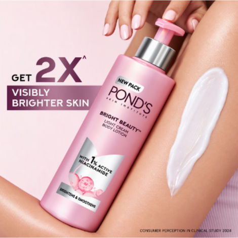Buy Ponds Bright Beauty Light Creme Body Lotion For Smooth & Bright Skin (275 ml)-Purplle