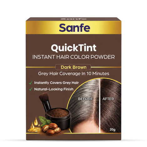 Buy Sanfe QuickTint Instant Hair Color Powder For Grey Coverage | 20 gm-Purplle
