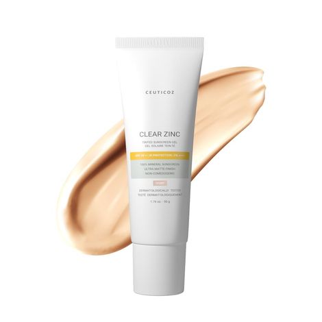 Buy Ceuticoz Clear Zinc Tint SPF Gel Sunscreen IVORY 50 gm-Purplle