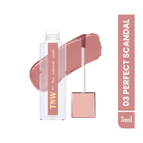 Buy TNW The Natural Wash Comfy Matte Liquid Lipstick | 03 Perfect Scandal | Weightless, Hydrating & Long-Wear | Shea Butter, Hyaluronic Acid & Jojoba Oil | Paraben-Free | 3 ml-Purplle
