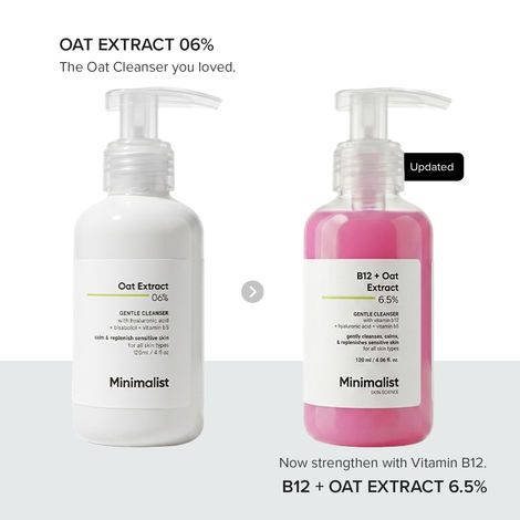 Buy Minimalist B12 + Oat Extract 6.5% Gentle Cleanser 120 ml-Purplle