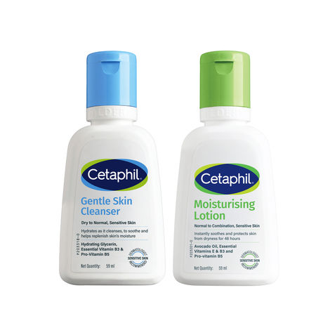 Buy Cetaphil Travel Pack for Dry to Normal Sensitive skin Skin Care Kit (118 ml)-Purplle