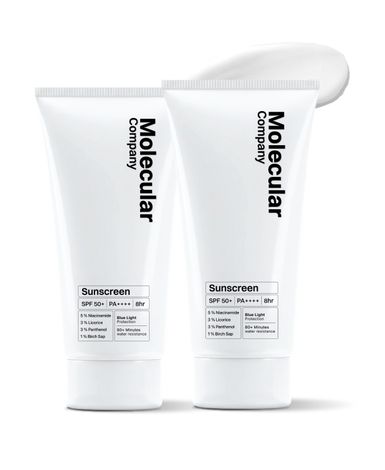 Buy Molecular Company | SPF 50+ Pa++++ |Moisturising Gel Sunscreen For Oily Dry Sensitive Combination Dull Acne Prone Skin| 50 gm (Pack of 2)-Purplle