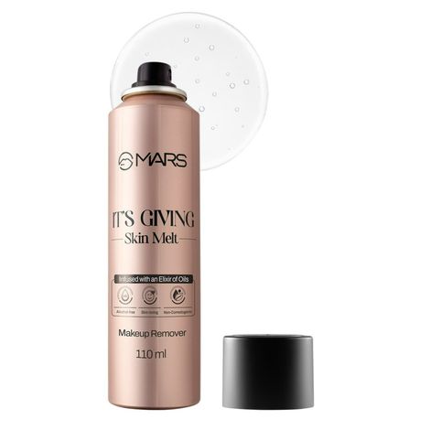 Buy MARS It's Giving Skin Melt Non-Comedogenic Makeup Remover Spray | Infused with Elixir of Nourishing Oils | Non-Greasy | Effortlessly Removes Waterproof & Heavy Makeup | 110 ml-Purplle