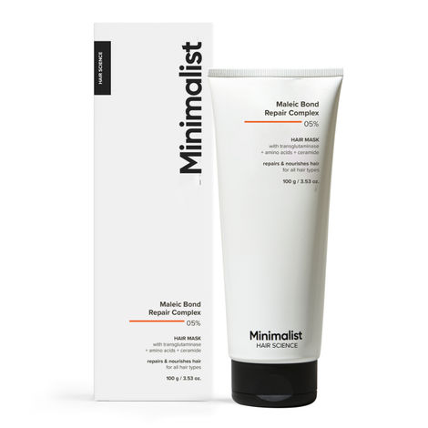 Buy Minimalist Maleic Bond Repair Complex 5% Hair Treatment Mask With Transglutaminase, Amino Acids 100 gm-Purplle