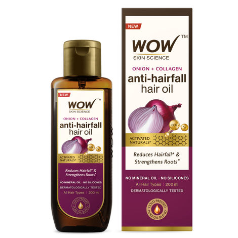 Buy WOW Skin Science Onion Hair Oil for Hair Fall Control - With Onion Black Seed Oil Extracts - 200 ml-Purplle
