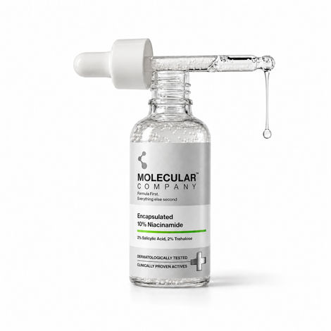Buy Molecular Company Encapsulated 10% Niacinamide Face Serum | With 2% Salicylic Acid & 2% Trehalose | Fast-Absorbing Lightweight Formula for Oily & Acne-Prone Skin, All Skin Type (30 ml)-Purplle