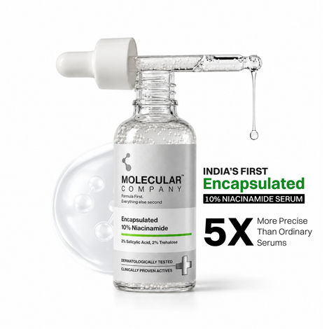 Buy Molecular Company Encapsulated 10% Niacinamide Face Serum | With 2% Salicylic Acid & 2% Trehalose | Fast-Absorbing Lightweight Formula for Oily & Acne-Prone Skin, All Skin Type (30 ml)-Purplle