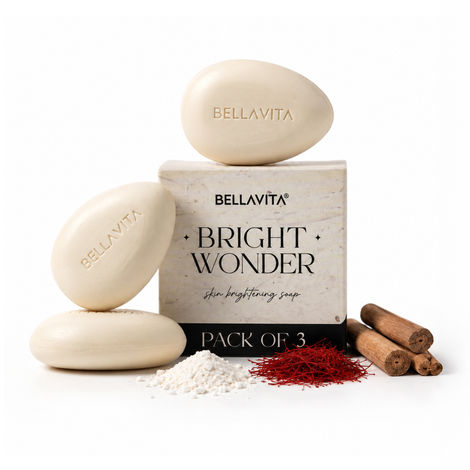 Buy Bella Vita Bright Wonder Brightening Soap | Dark Spot & Pigmentation Reduction | Kojic Acid & Mango Butter | Paraben-Free Pack of 3 x 100 gm-Purplle