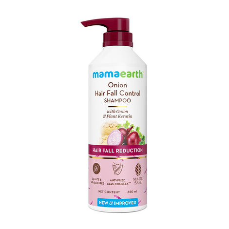 Buy Mamaearth Onion Shampoo for Hair Fall Control & Hair Growth with Onion & Plant Keratin - 650 ml-Purplle