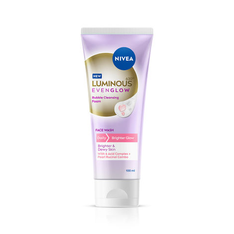Buy Nivea Luminous Even Glow Bubble Foam Face Wash (100 ml)-Purplle