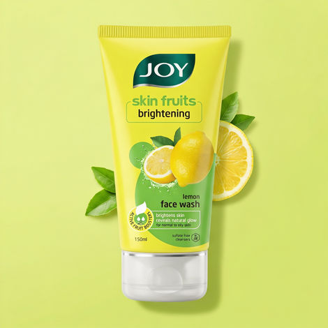 Buy Joy Skin Brightening Lemon Face Wash For Oily Skin (150 ml) | Reduces Dark Spots, Removes Excess Oil & Dirt | Enriched with Natural Exfoliating Agents & Vitamin C-Purplle
