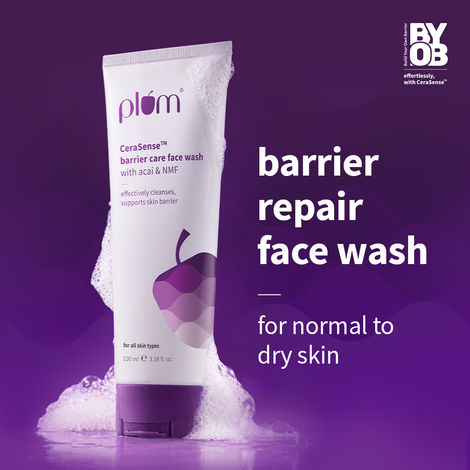 Buy Plum CeraSense barrier repair hydrating face wash with ceramides for dry, sensitive skin (50 ml)-Purplle